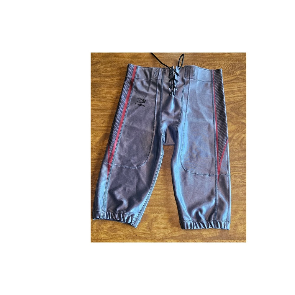 Youth L Football Pants Padded‎ Gray Red Athletic
